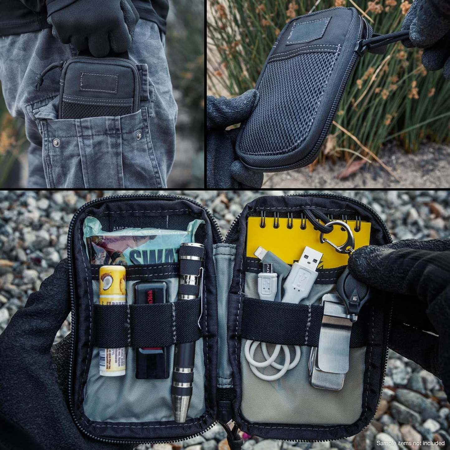 Micro Pocket Organizer, Durable EDC Tool Pouch