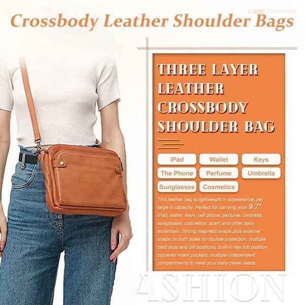 🔥New Year Sale 49% OFF-Crossbody Leather Shoulder Bags👜