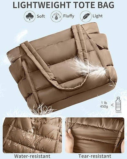 Puffer Tote Bag for Women, 🎁Today's gift: Puffer Wallet Bag❤️