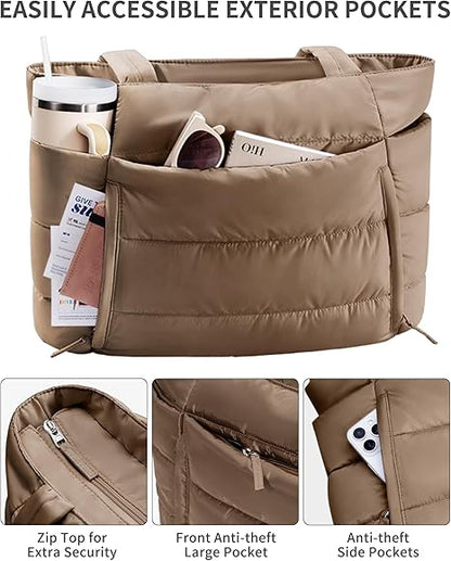 Puffer Tote Bag for Women, 🎁Today's gift: Puffer Wallet Bag❤️