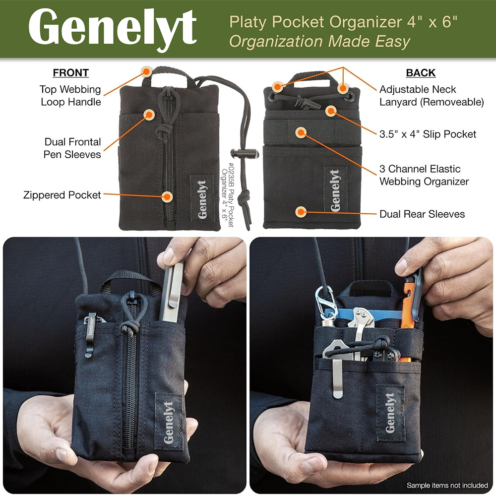 Platy Pocket Organizer, Durable EDC Tool Pouch for Men