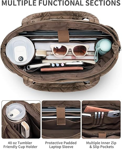 Puffer Tote Bag for Women, 🎁Today's gift: Puffer Wallet Bag❤️