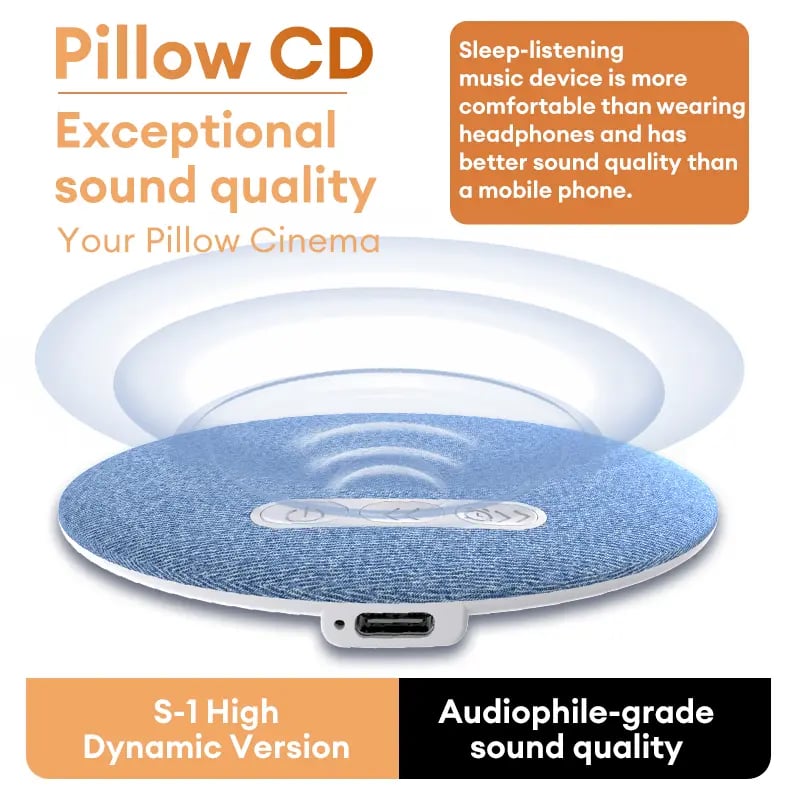 HYUNDAI S1 Ultra-Thin Bluetooth Pillow Speaker with Bluetooth 6.0