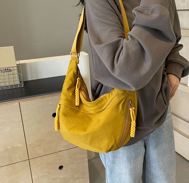 ✨Last Day 49% OFF - Women's Fashion Plain Color Nylon Crossbody Hobo Bag